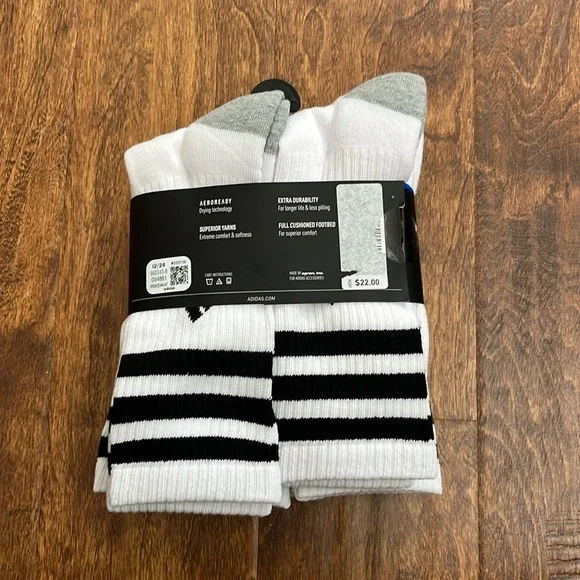 Adidas AEROREADY Crew Socks 6 Pack Size L - Picture 8 of 17